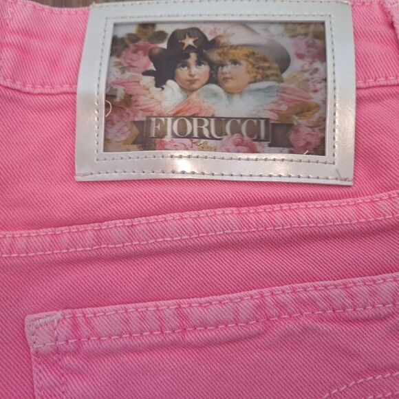 Fiorucci Hot Pink Denim Short Shorts Size 26 NWT - Picture 3 of 5